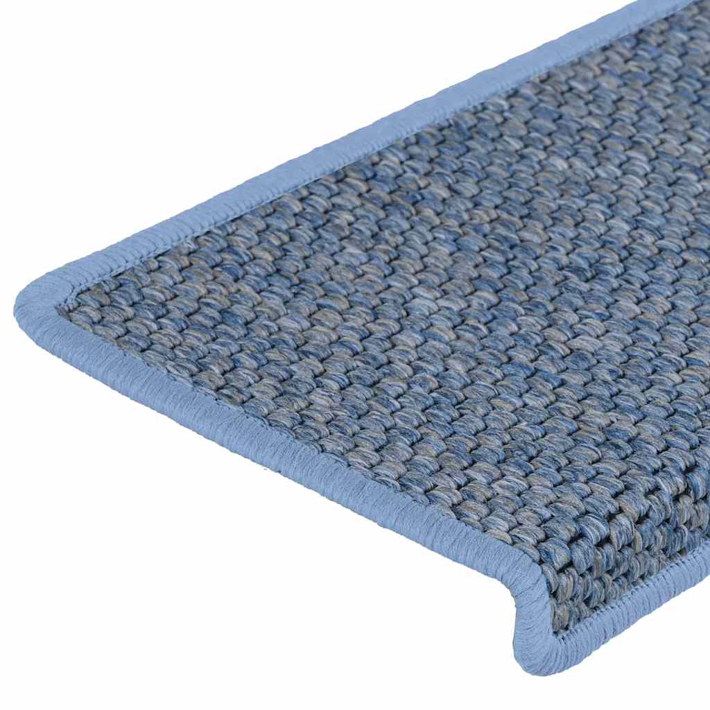 vidaXL Covorașe scări autoadezive, 15 buc. albastru 65x21x4 cm, sisal vidaXL Covorașe scări autoadezive, 15 buc. albastru 65x21x4 cm, sisal