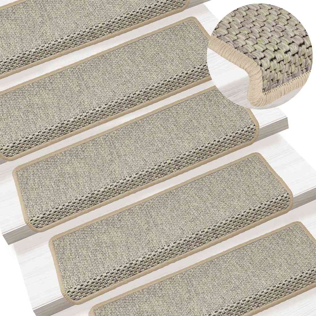 vidaXL Covorașe scări autoadezive, 15 buc. verde 65x21x4 cm, sisal vidaXL Covorașe scări autoadezive, 15 buc. verde 65x21x4 cm, sisal