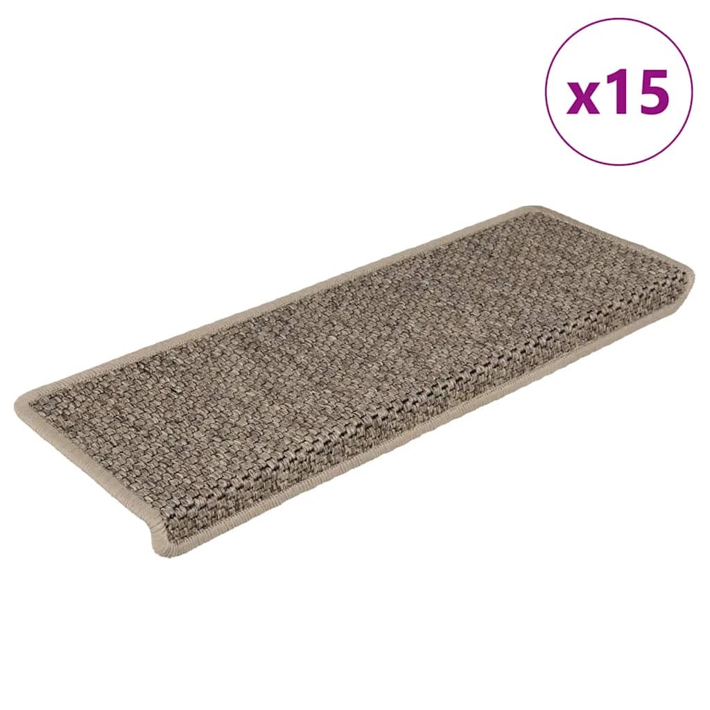 vidaXL Covorașe scări autoadezive, 15 buc. bej 65x21x4 cm aspect sisal vidaXL Covorașe scări autoadezive, 15 buc. bej 65x21x4 cm aspect sisal