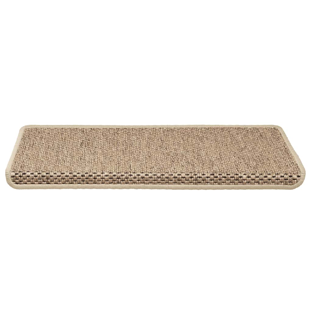 vidaXL Covorașe scări autoadezive 15buc nisipiu 65x21x4cm aspect sisal vidaXL Covorașe scări autoadezive 15buc nisipiu 65x21x4cm aspect sisal
