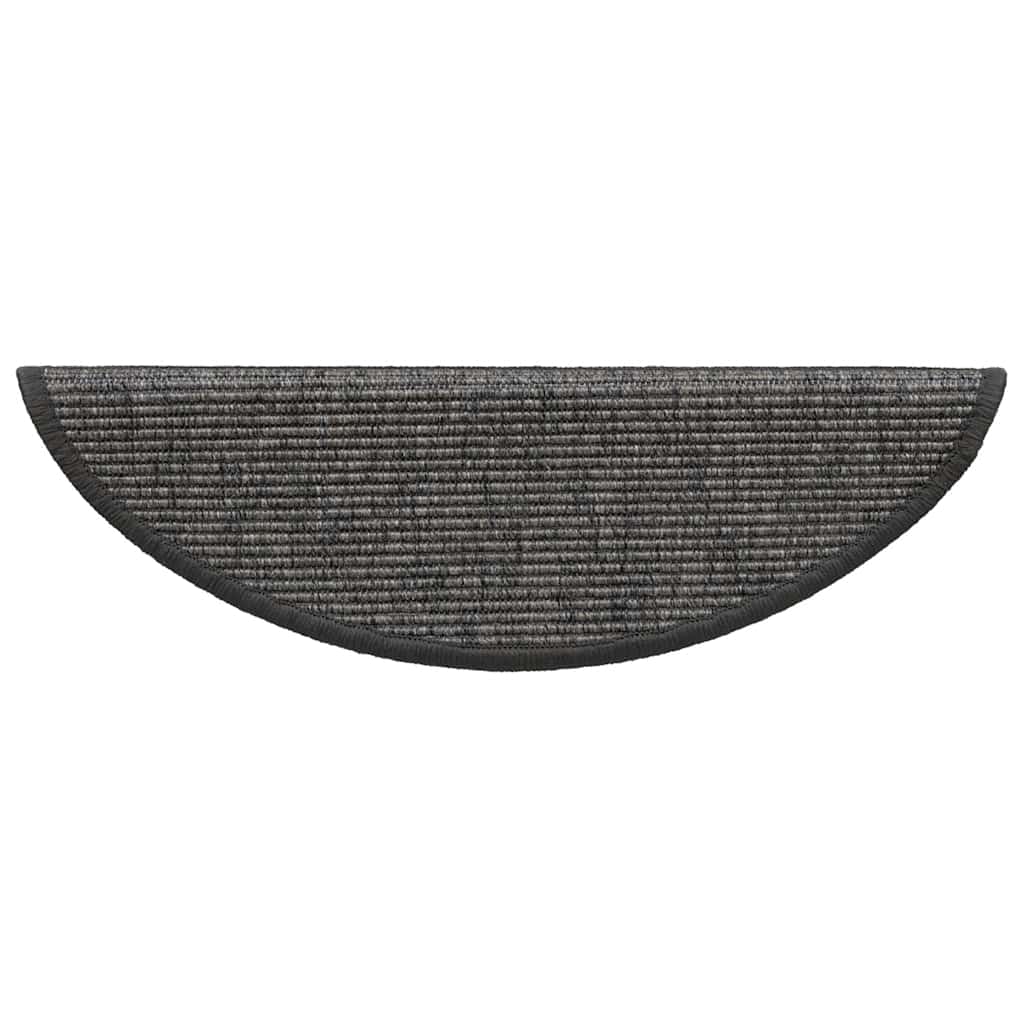 vidaXL Covorașe pentru scări, 15 buc., 56x17x3 cm, bej și gri, semirotunde