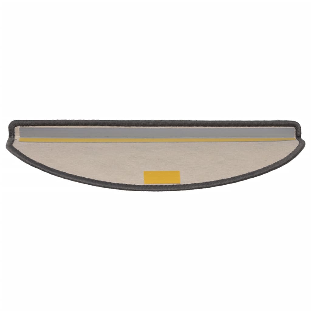 vidaXL Covorașe pentru scări, 15 buc., 65x21x4 cm, bej și gri, semirotunde, mari