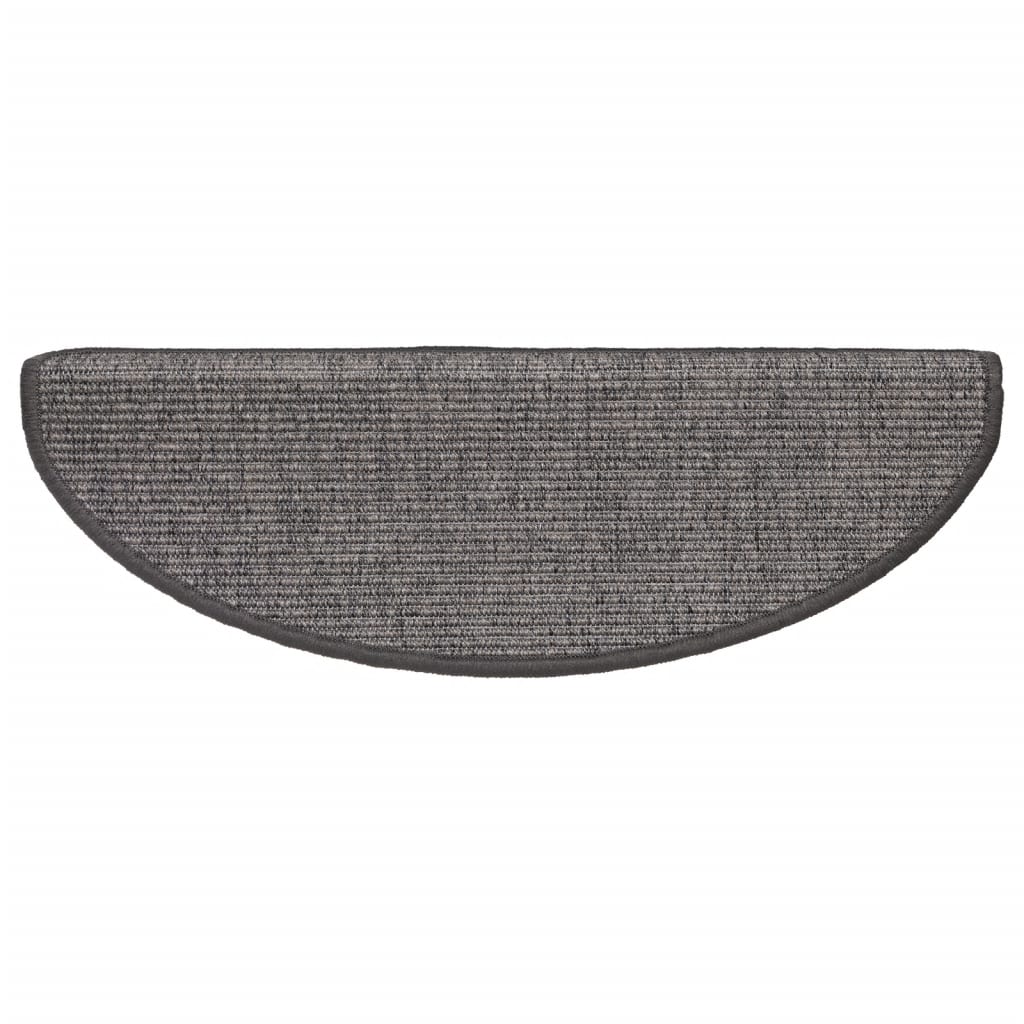 vidaXL Covorașe pentru scări, 15 buc., 65x21x4 cm, bej și gri, semirotunde, mari