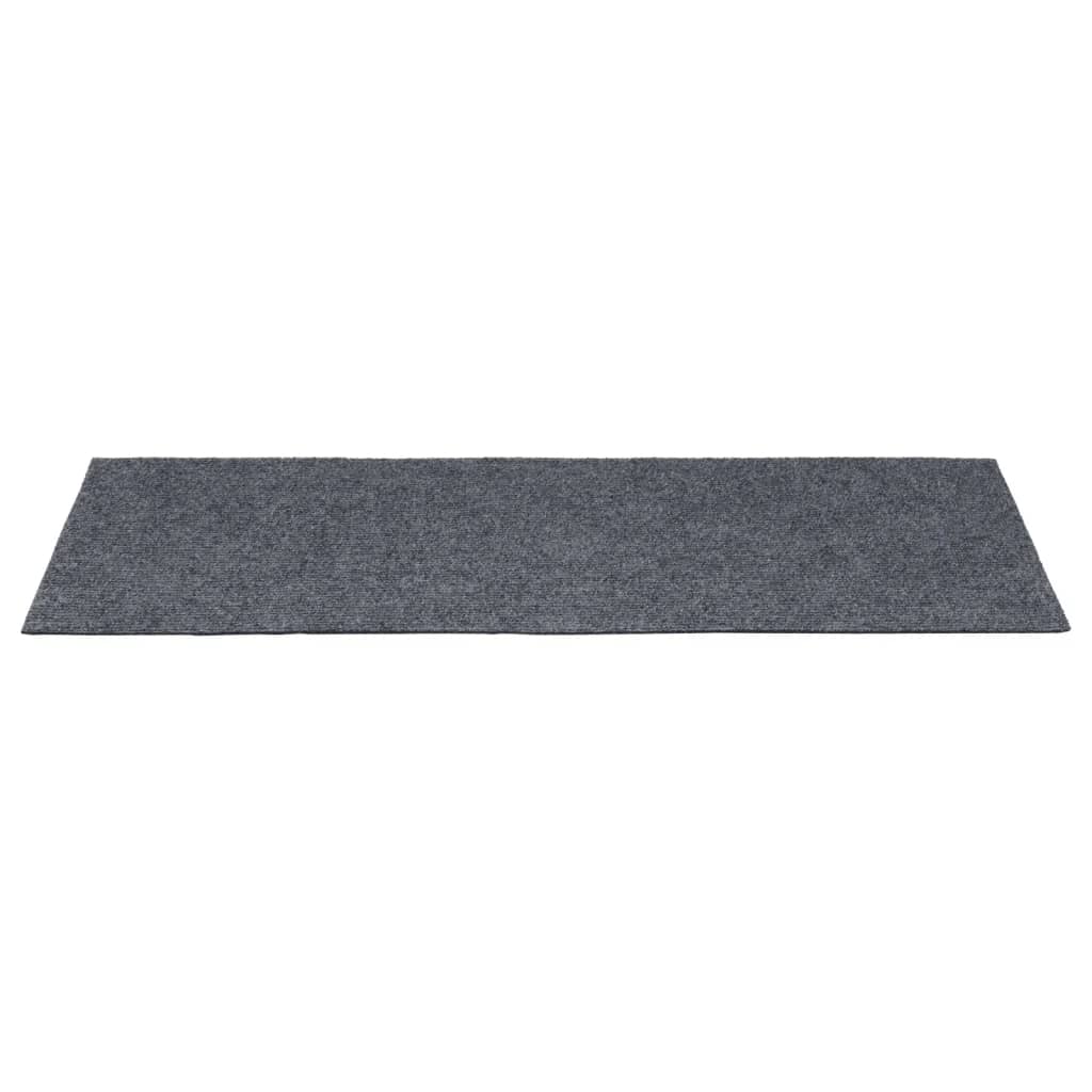vidaXL Covorașe autoadezive pentru scări, 15 buc., 60x25 cm, gri deschis, dreptunghiulare