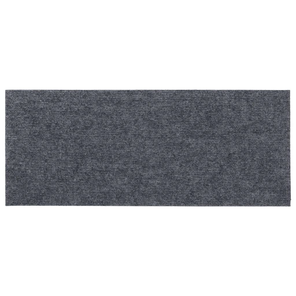 vidaXL Covorașe autoadezive pentru scări, 15 buc., 60x25 cm, gri deschis, dreptunghiulare
