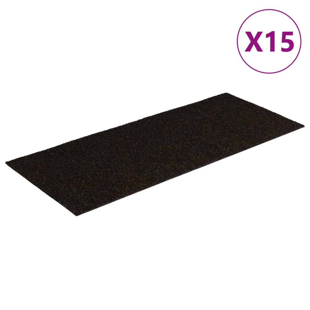 vidaXL Covorașe autoadezive pentru scări, 15 buc., 60x25 cm, maro închis, dreptunghiulare vidaXL Covorașe autoadezive pentru scări, 15 buc., 60x25 cm, maro închis, dreptunghiulare