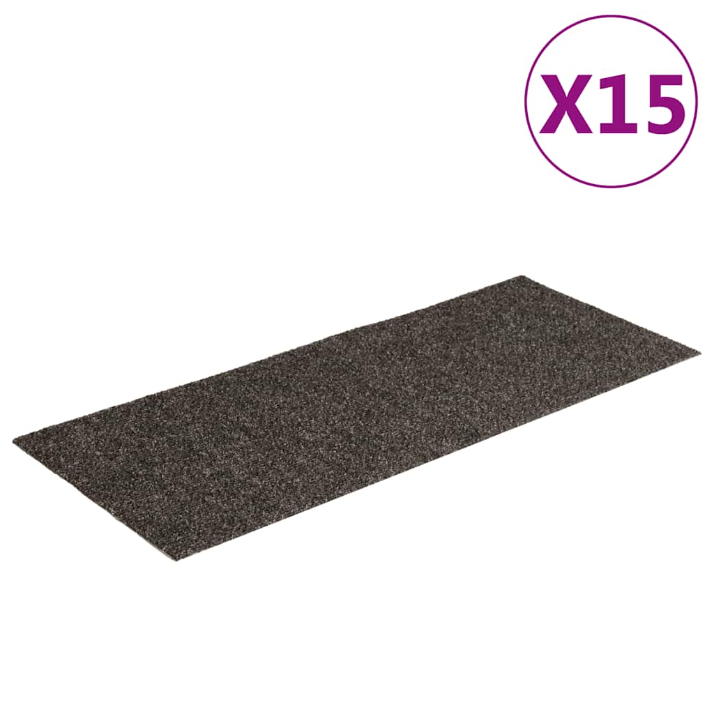 vidaXL Covorașe pentru scări autoadezive, 15 buc., 60x25 cm, antracit, dreptunghiulare vidaXL Covorașe pentru scări autoadezive, 15 buc., 60x25 cm, antracit, dreptunghiulare
