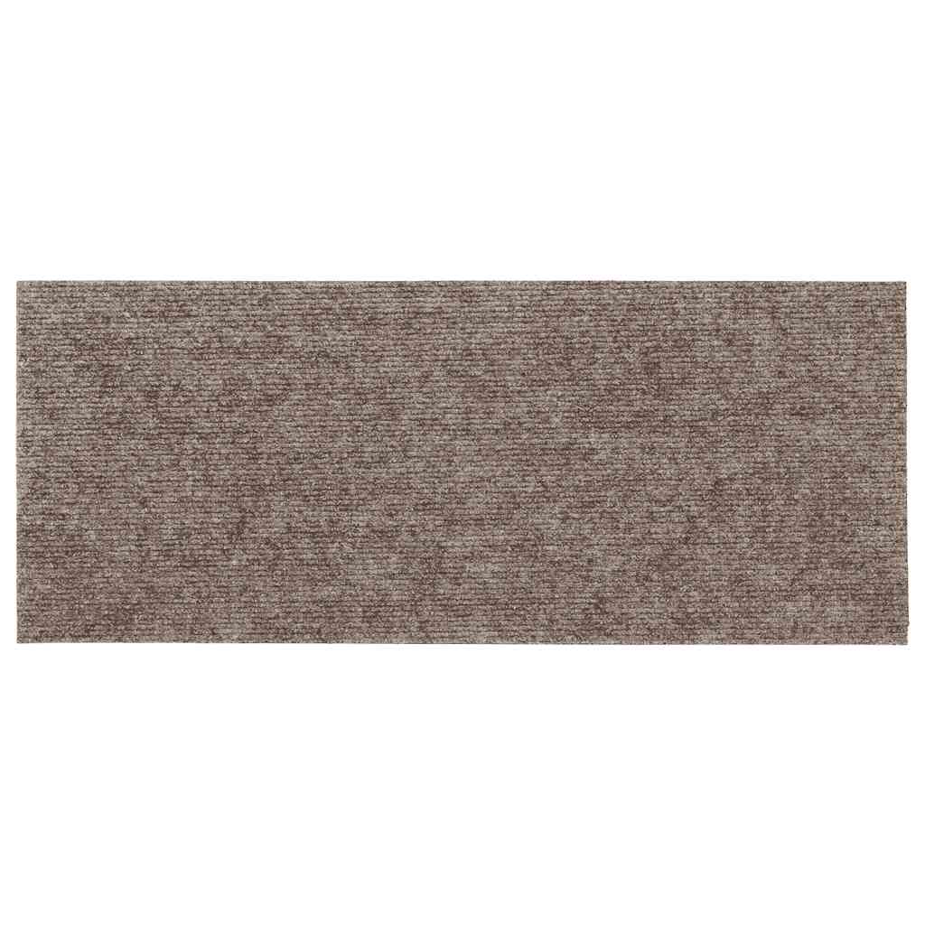 vidaXL Covorașe autoadezive pentru scări, 15 buc., 60x25 cm, bej, dreptunghiulare