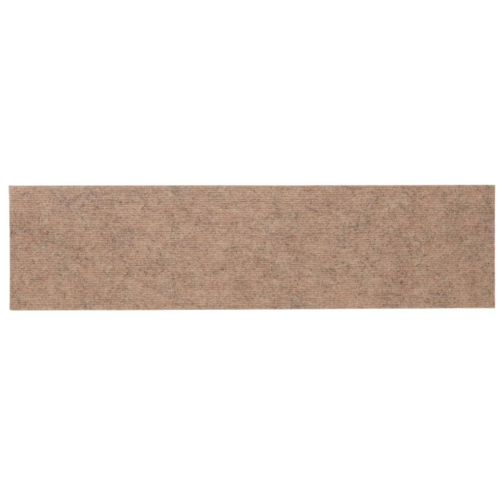 vidaXL Covorașe autoadezive pentru scări, 15 buc., 76x20 cm, maro deschis, dreptunghiulare vidaXL Covorașe autoadezive pentru scări, 15 buc., 76x20 cm, maro deschis, dreptunghiulare