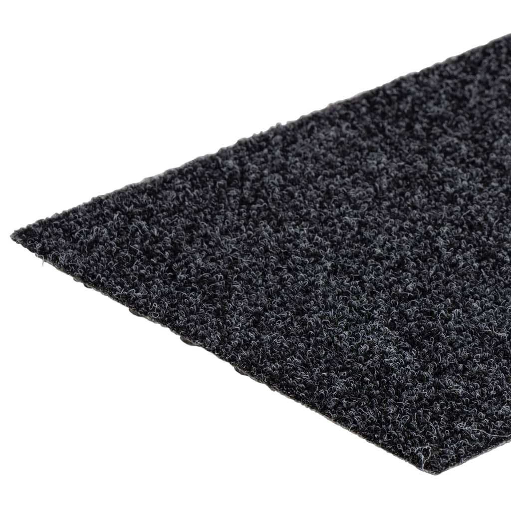 vidaXL Covorașe scări autoadezive, 15 buc., 76x20 cm, gri, dreptunghiulare