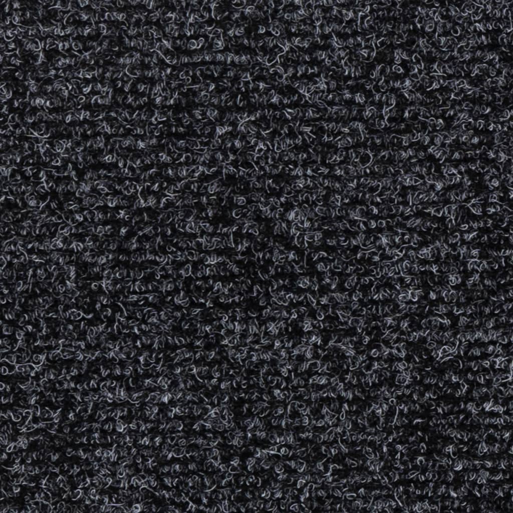 vidaXL Covorașe scări autoadezive, 15 buc., 76x20 cm, gri, dreptunghiulare