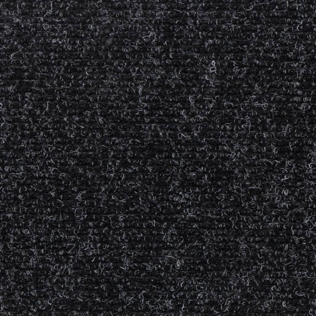 vidaXL Covorașe scări autoadezive, 15 buc., 76x20 cm, negre, dreptunghiulare