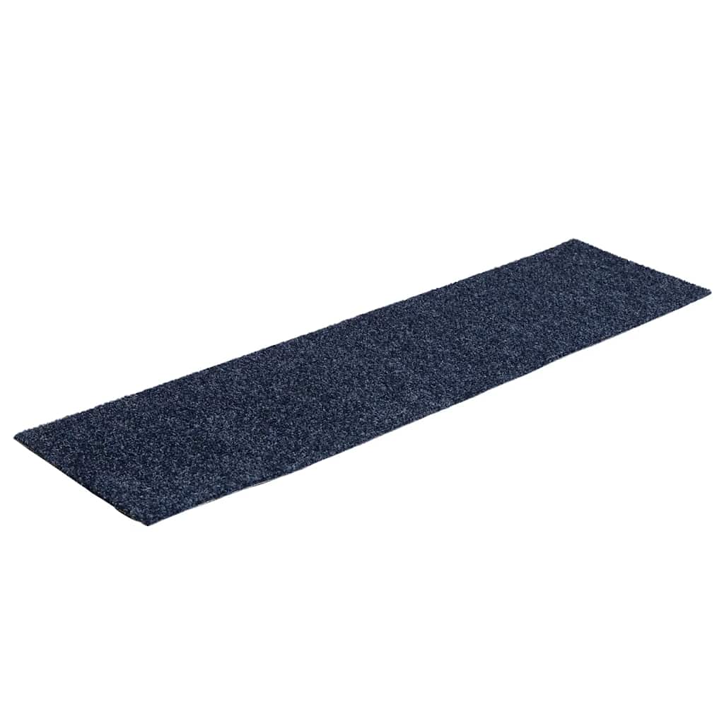 vidaXL Covorașe autoadezive pentru scări, 15 buc., 76x20 cm, gri, albastru, dreptunghiulare vidaXL Covorașe autoadezive pentru scări, 15 buc., 76x20 cm, gri, albastru, dreptunghiulare