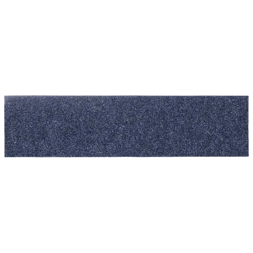 vidaXL Covorașe autoadezive pentru scări, 15 buc., 76x20 cm, gri, albastru, dreptunghiulare vidaXL Covorașe autoadezive pentru scări, 15 buc., 76x20 cm, gri, albastru, dreptunghiulare