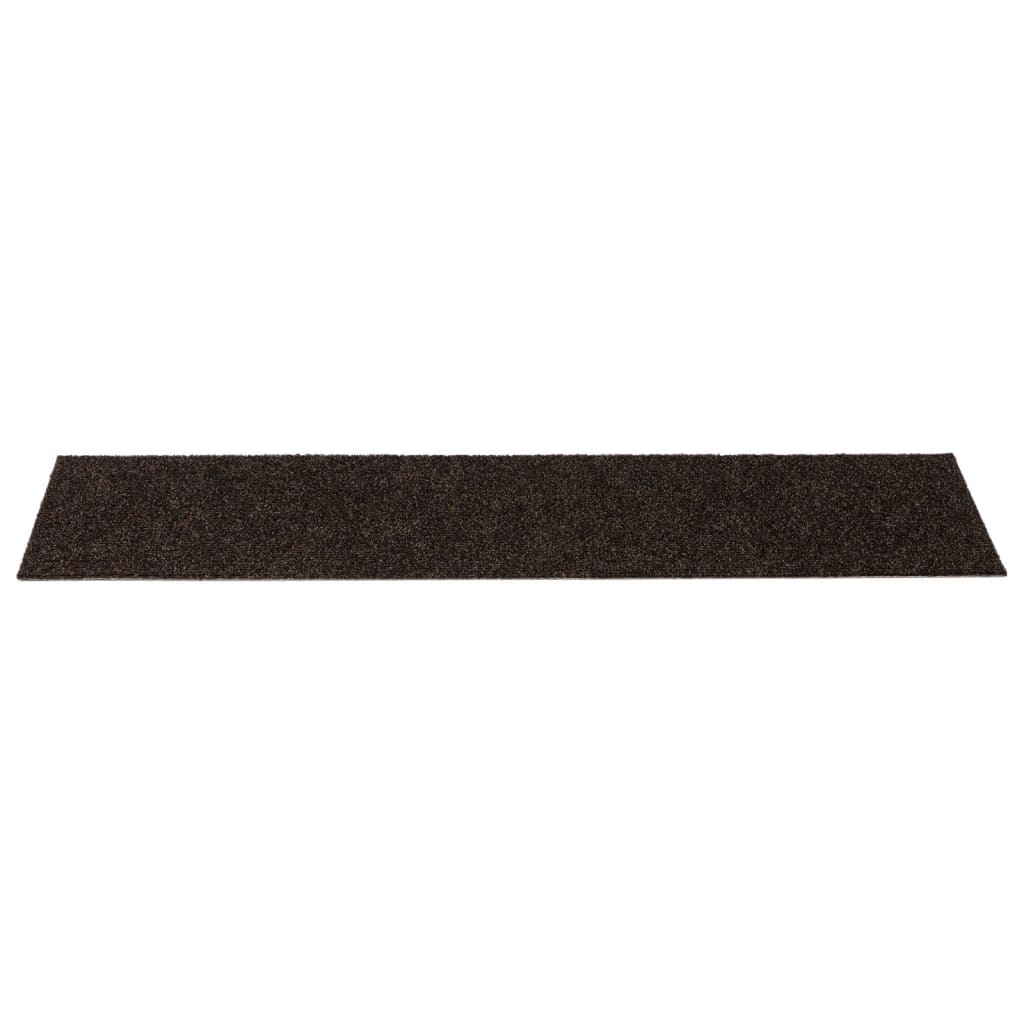 vidaXL Covorașe autoadezive pentru scări, 15 buc., 76x20 cm, maro închis, dreptunghiulare vidaXL Covorașe autoadezive pentru scări, 15 buc., 76x20 cm, maro închis, dreptunghiulare
