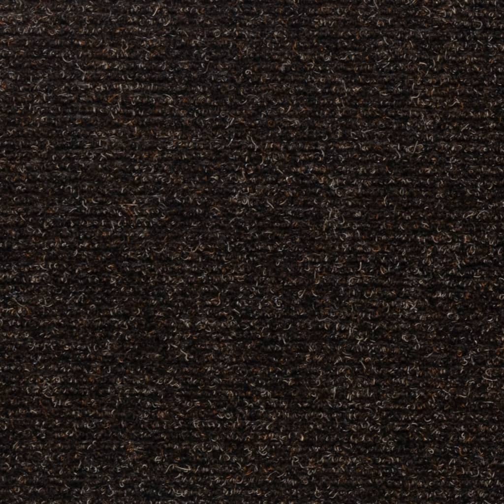 vidaXL Covorașe autoadezive pentru scări, 15 buc., 76x20 cm, maro închis, dreptunghiulare vidaXL Covorașe autoadezive pentru scări, 15 buc., 76x20 cm, maro închis, dreptunghiulare