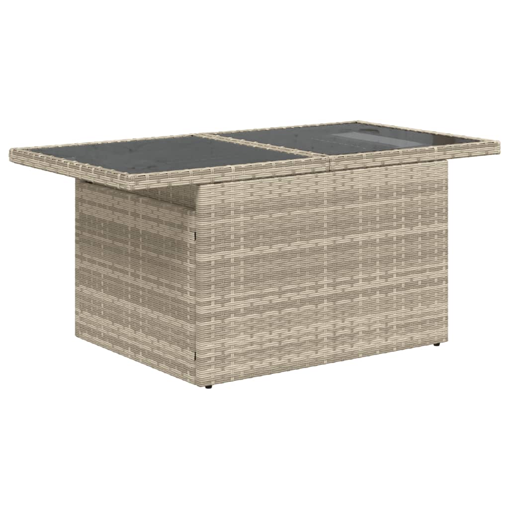 vidaXL Set canapele de grădină cu perne 10 piese gri deschis poliratan vidaXL Set canapele de grădină cu perne 10 piese gri deschis poliratan