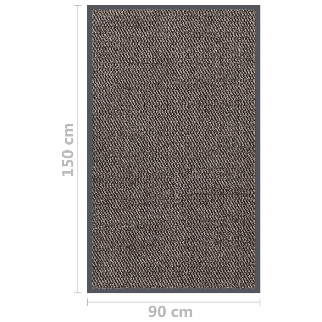 vidaXL Covoraș de intrare cu smocuri, maro închis, 90x150 cm