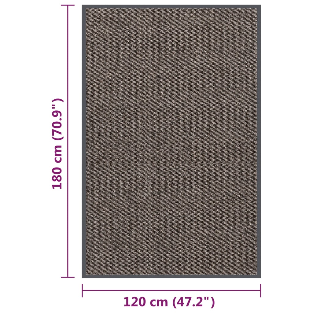 vidaXL Covoraș de intrare cu smocuri, maro închis, 120x180 cm vidaXL Covoraș de intrare cu smocuri, maro închis, 120x180 cm