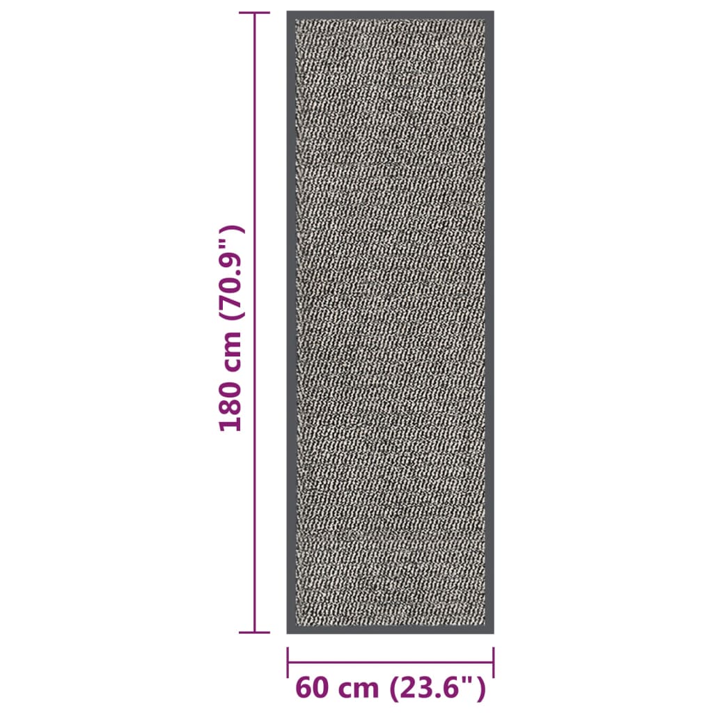 vidaXL Covoraș de intrare cu smocuri, maro deschis, 60x180 cm
