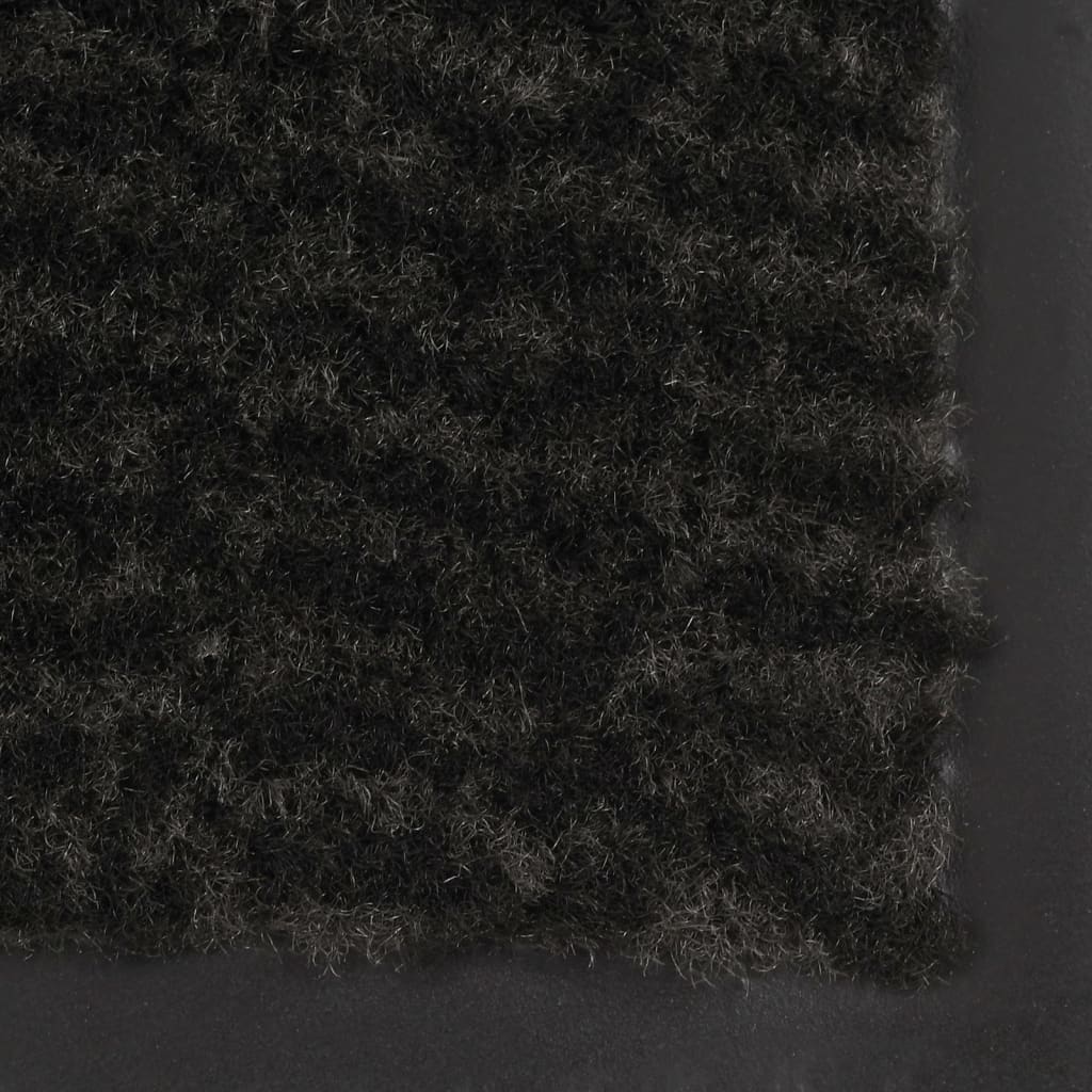 vidaXL Covoraș cu smocuri, negru, 60x180 cm vidaXL Covoraș cu smocuri, negru, 60x180 cm