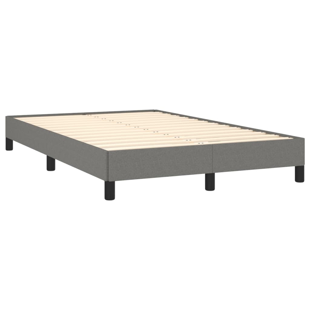vidaXL Cadru de pat fără saltea gri închis 120x190 cm țesătură