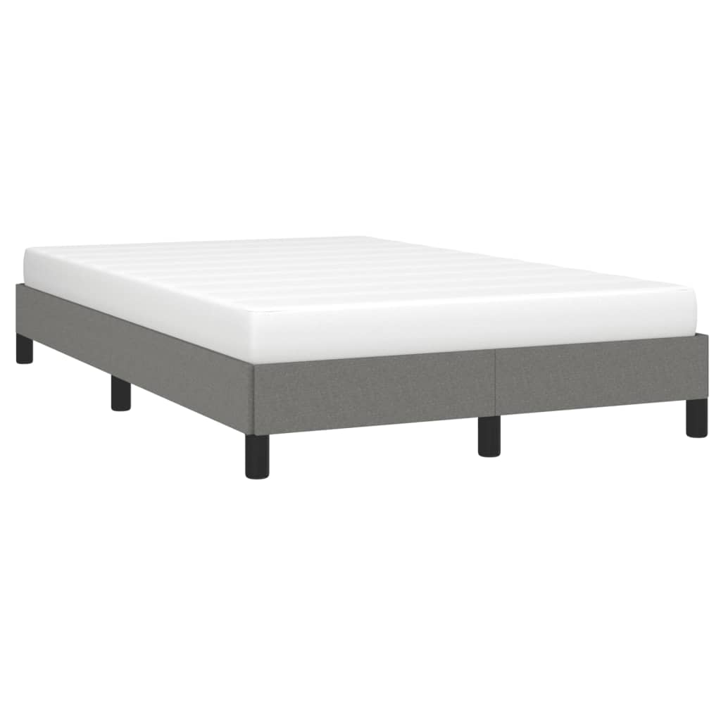 vidaXL Cadru de pat fără saltea gri închis 120x190 cm țesătură