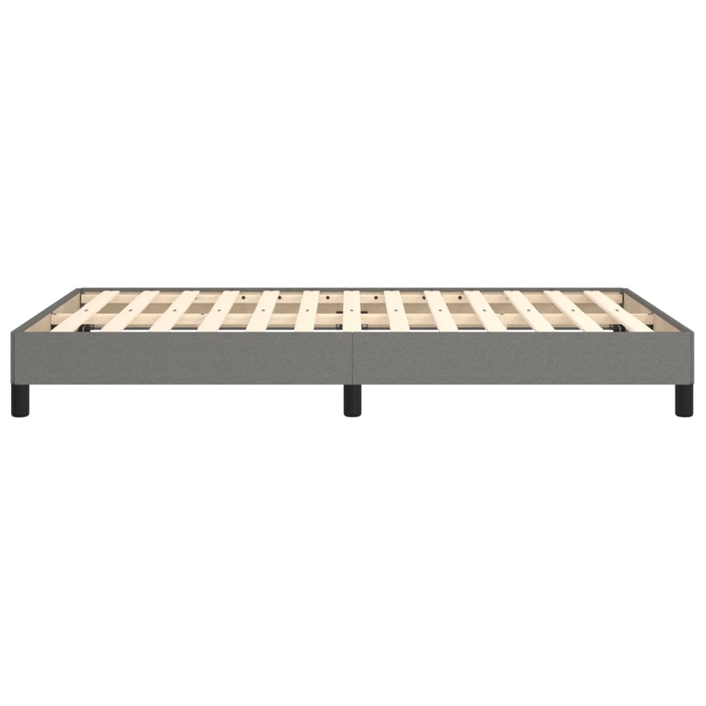 vidaXL Cadru de pat fără saltea gri închis 120x190 cm țesătură