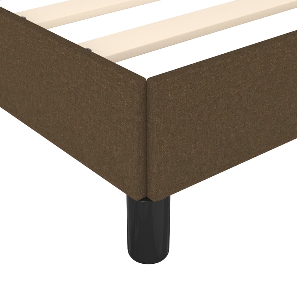 vidaXL Cadru de pat fără saltea țesătură maro 120x190 cm țesătură
