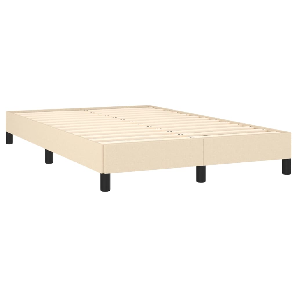 vidaXL Cadru de pat fără saltea cremă 120x190 cm țesătură