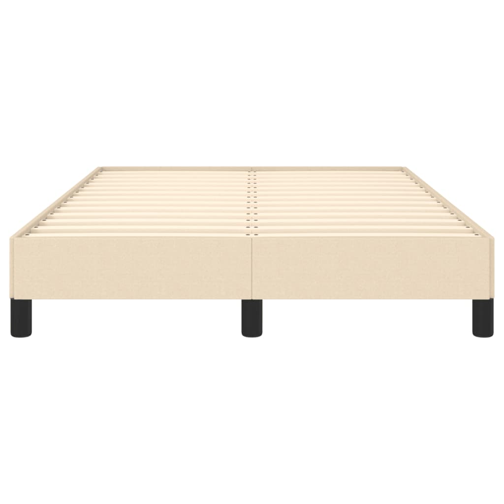 vidaXL Cadru de pat fără saltea cremă 120x190 cm țesătură