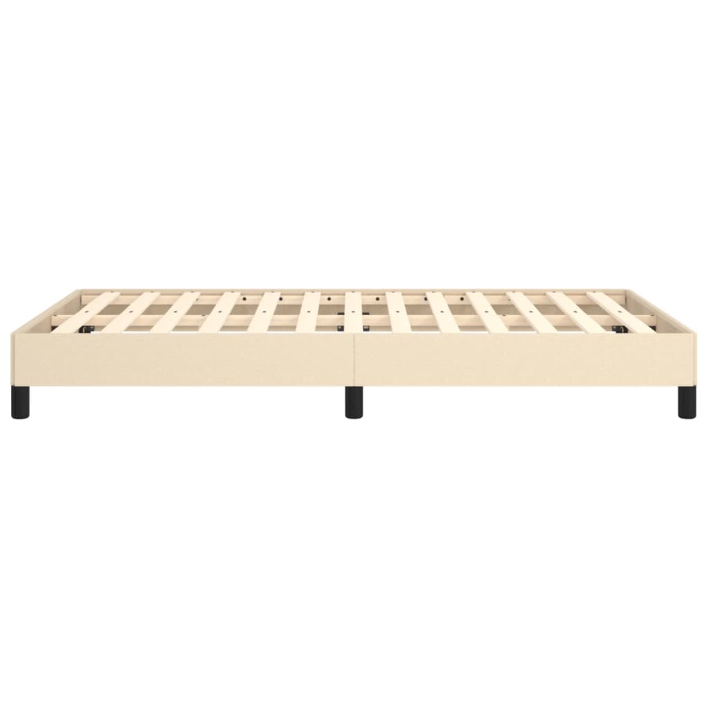 vidaXL Cadru de pat fără saltea cremă 120x190 cm țesătură