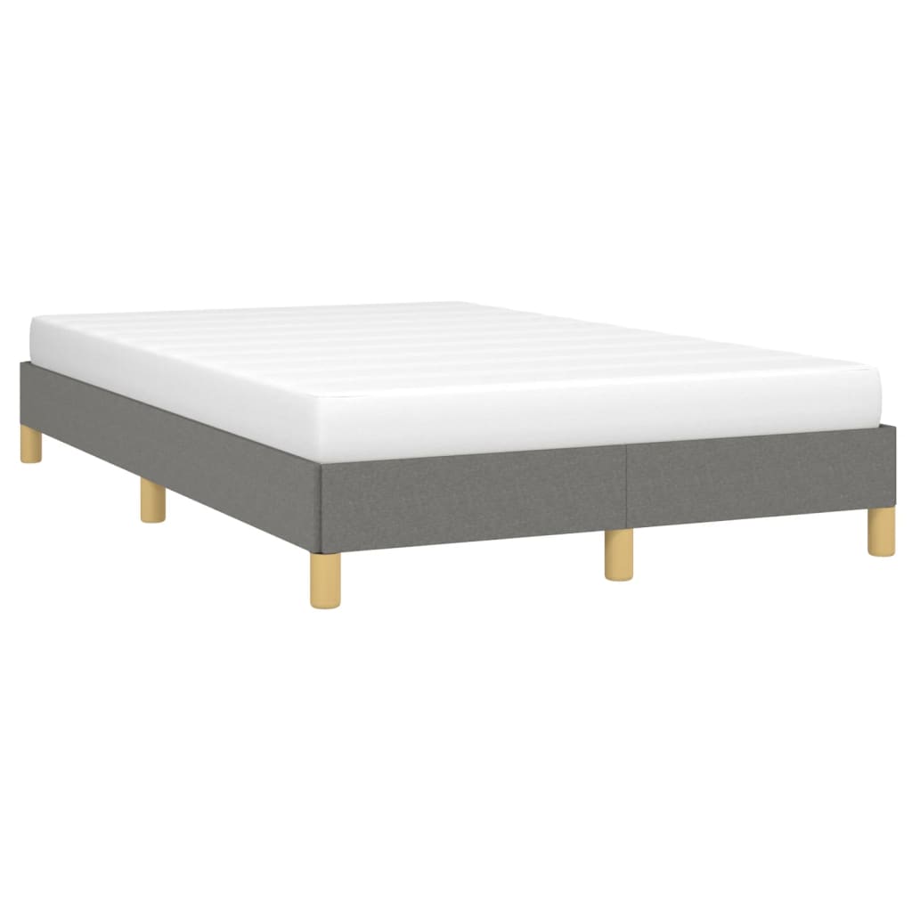 vidaXL Cadru de pat fără saltea gri închis 120x190 cm țesătură