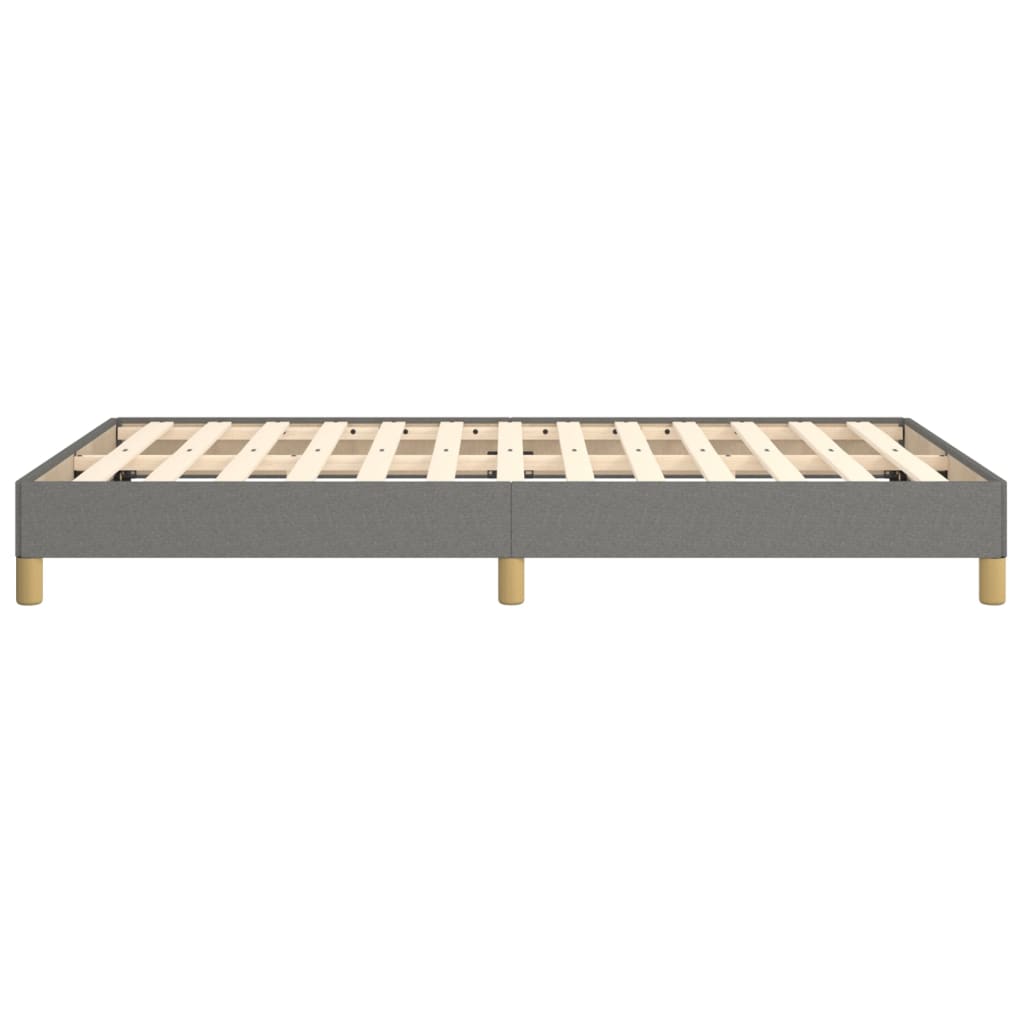 vidaXL Cadru de pat fără saltea gri închis 120x190 cm țesătură