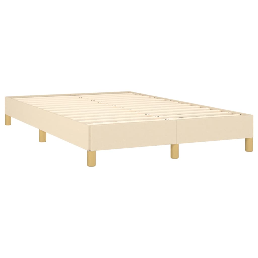 vidaXL Cadru de pat fără saltea cremă 120x190 cm țesătură