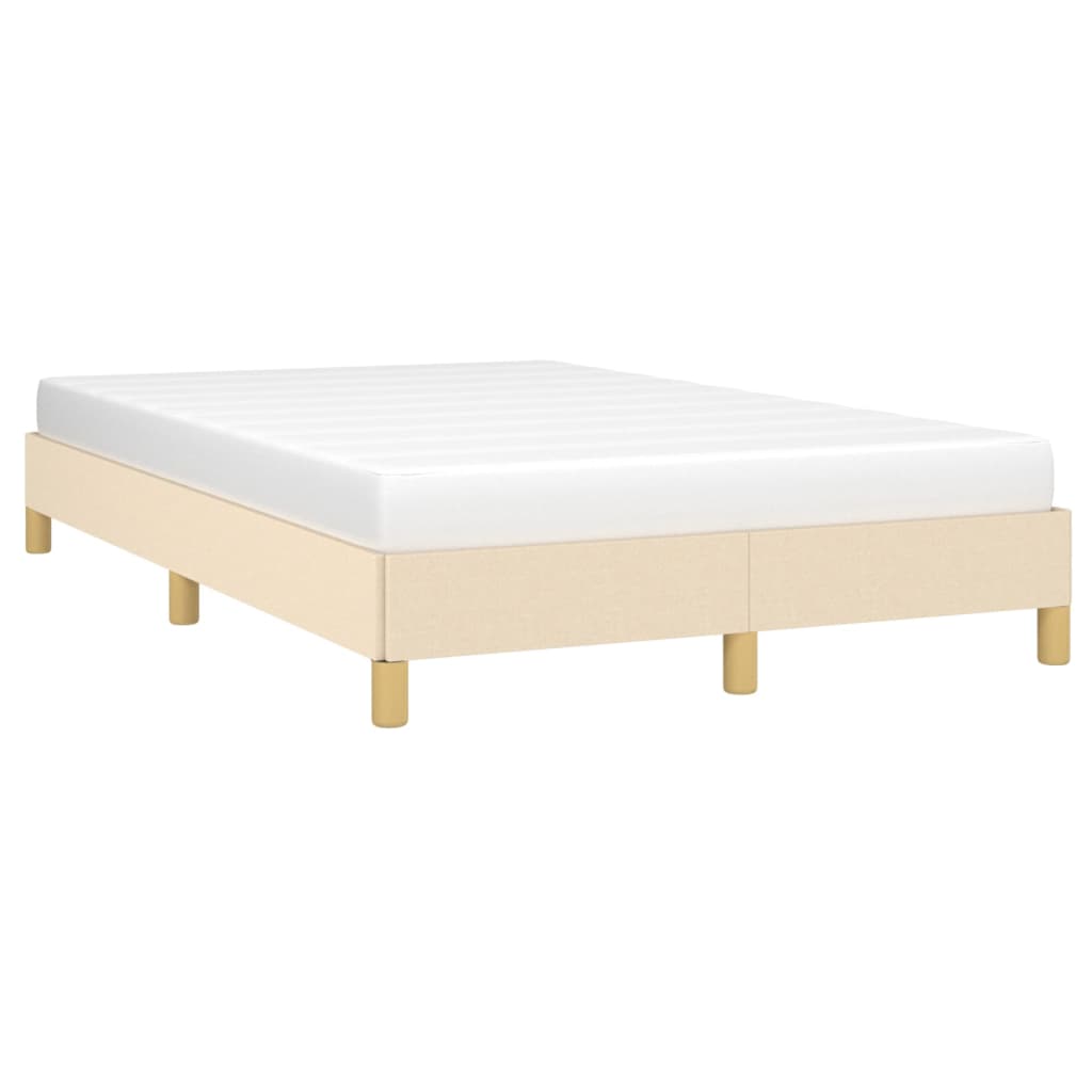 vidaXL Cadru de pat fără saltea cremă 120x190 cm țesătură