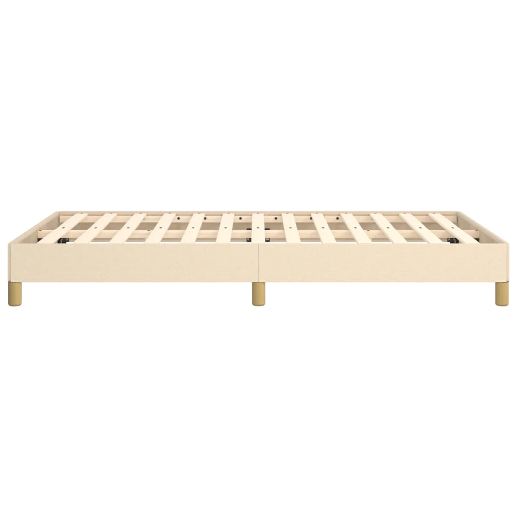 vidaXL Cadru de pat fără saltea cremă 120x190 cm țesătură