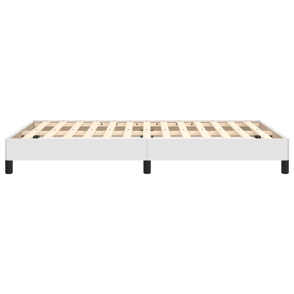 vidaXL Cadru de pat fără saltea alb 120x190 cm piele artificială