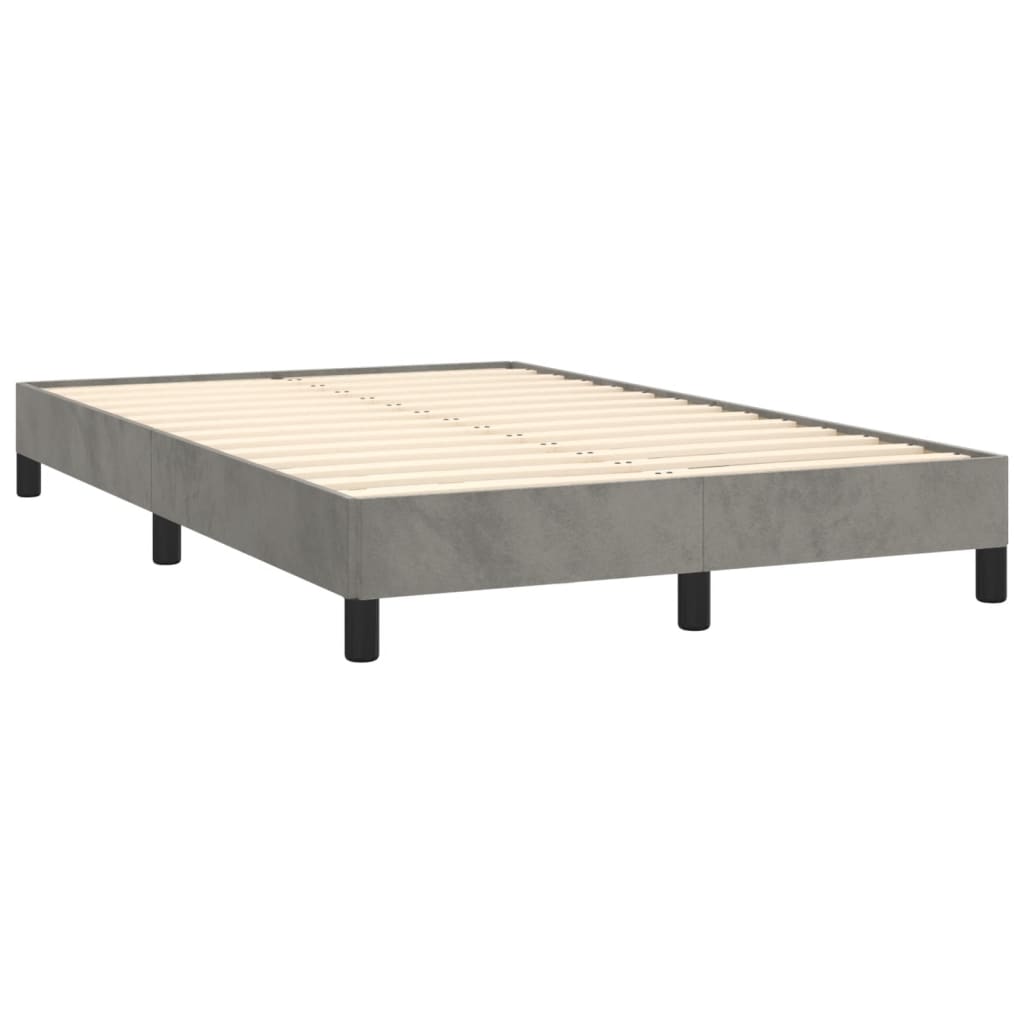 vidaXL Cadru de de pat fără saltea Gri deschis 120x190 cm catifea