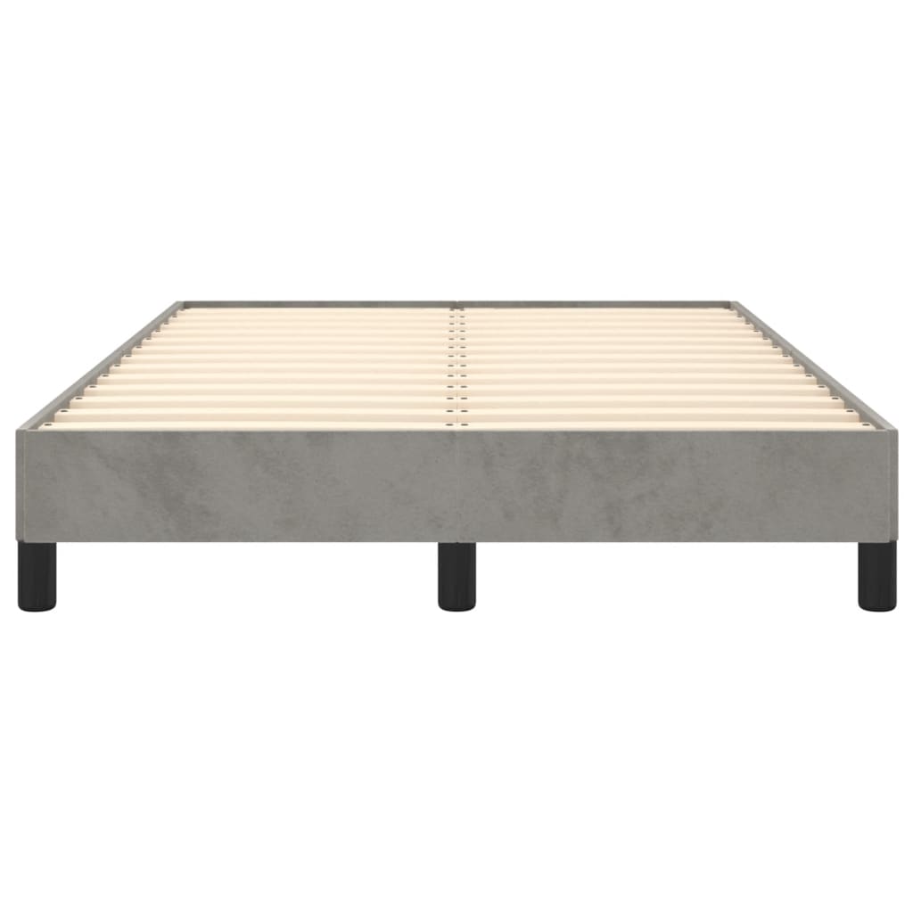 vidaXL Cadru de de pat fără saltea Gri deschis 120x190 cm catifea