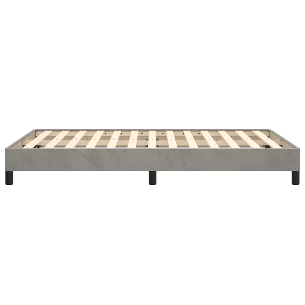 vidaXL Cadru de de pat fără saltea Gri deschis 120x190 cm catifea