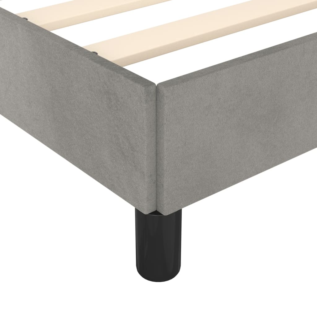 vidaXL Cadru de de pat fără saltea Gri deschis 120x190 cm catifea