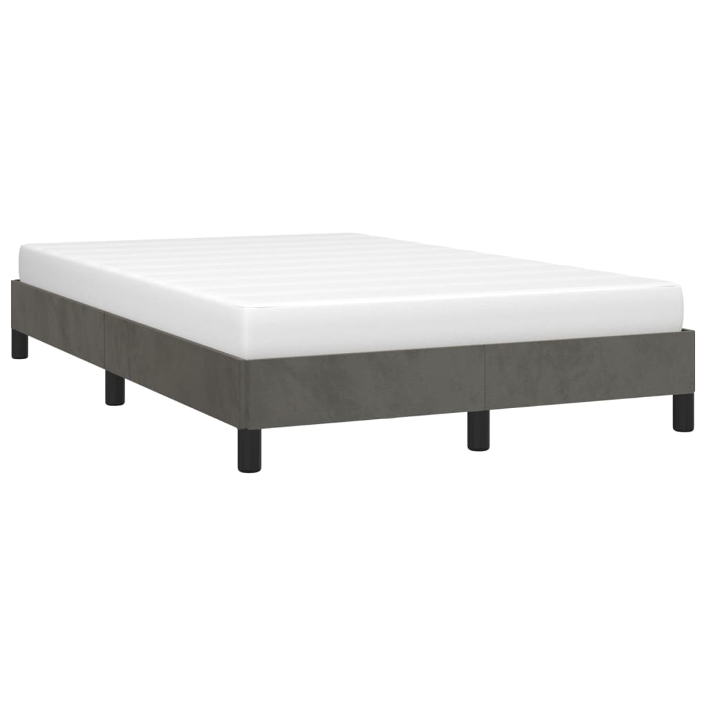 vidaXL Cadru de pat fără saltea Gri închis 120x190 cm catifea vidaXL Cadru de pat fără saltea Gri închis 120x190 cm catifea
