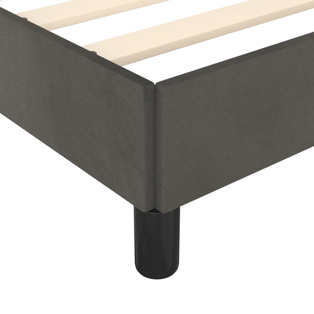 vidaXL Cadru de pat fără saltea Gri închis 120x190 cm catifea vidaXL Cadru de pat fără saltea Gri închis 120x190 cm catifea