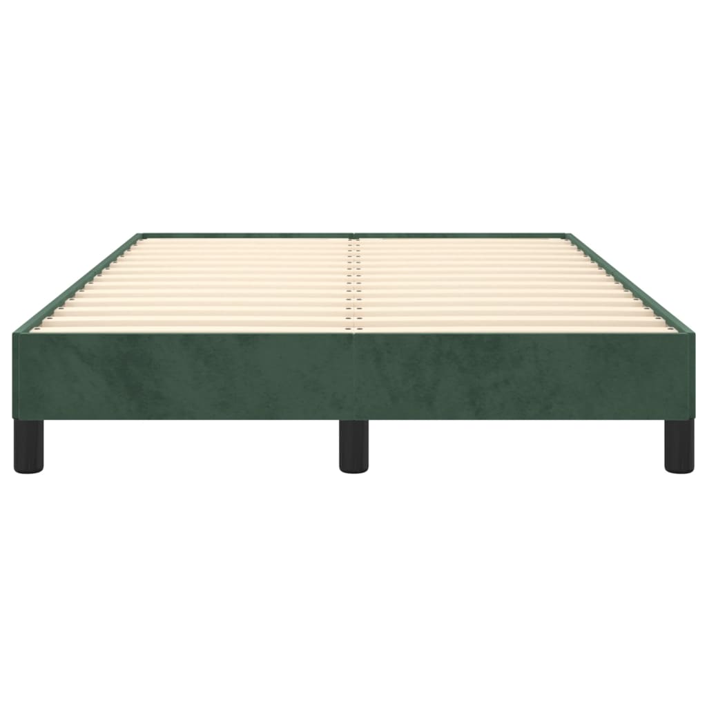 vidaXL Cadru de pat fără saltea verde închis 120x190 cm catifea