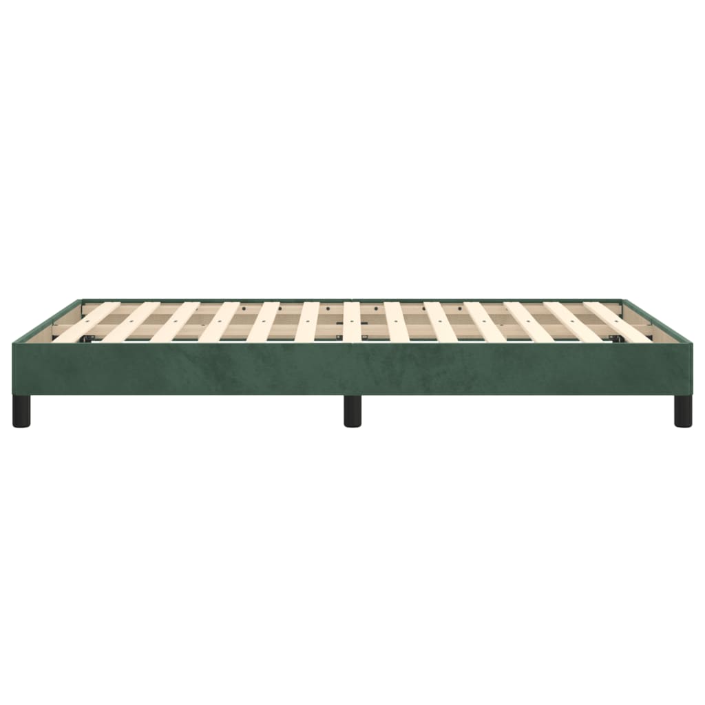 vidaXL Cadru de pat fără saltea verde închis 120x190 cm catifea