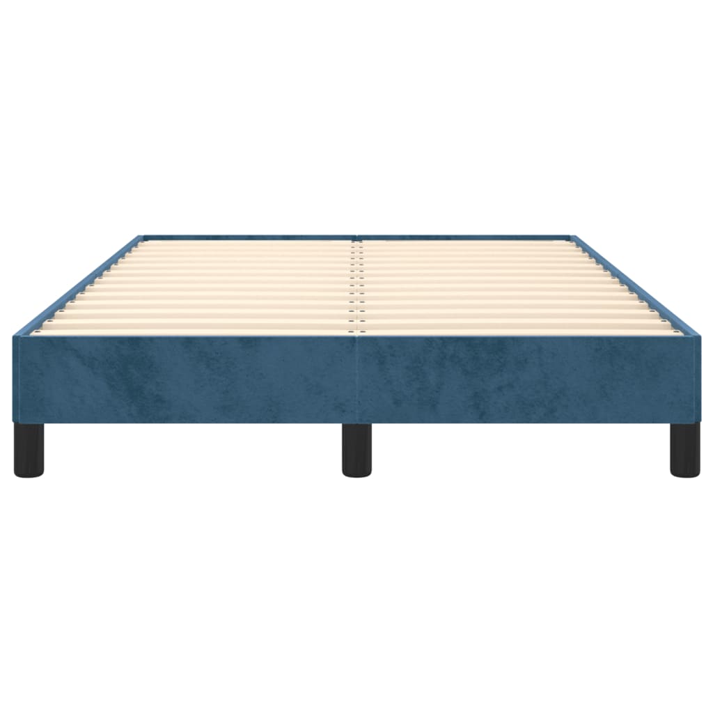 vidaXL Cadru de pat fără saltea albastru închis 120x190 cm catifea