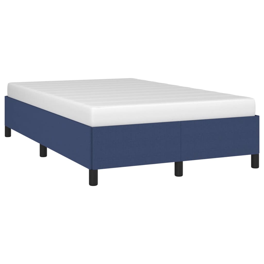 vidaXL Cadru de pat fără saltea Albastru 120x190 cm țesătură