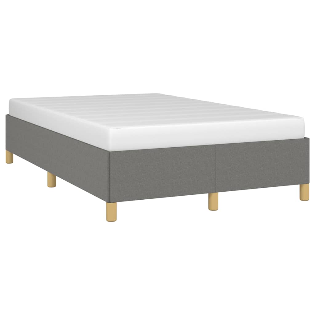 vidaXL Cadru de pat fără saltea gri închis 120x190 cm țesătură