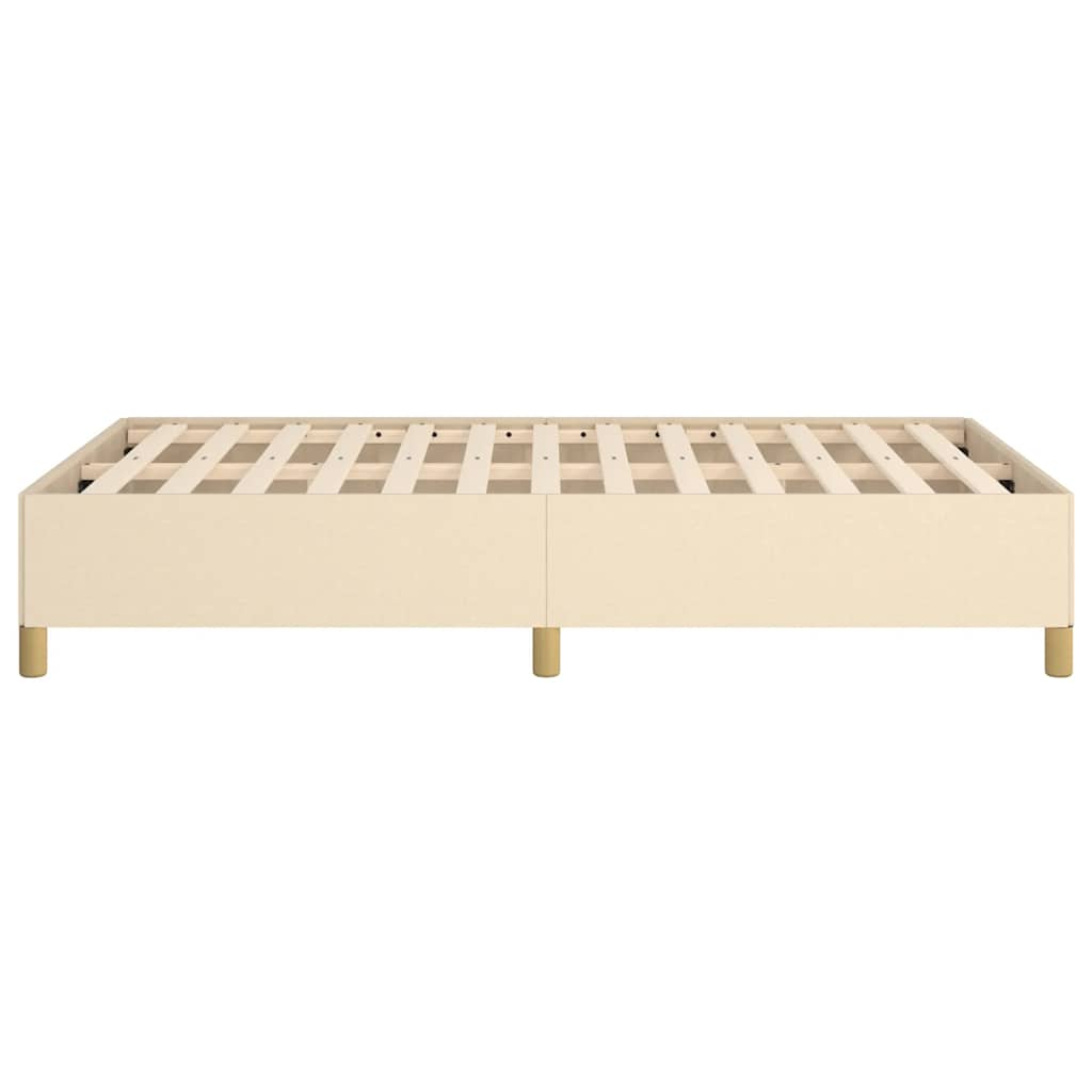 vidaXL Cadru de pat fără saltea cremă 120x190 cm țesătură